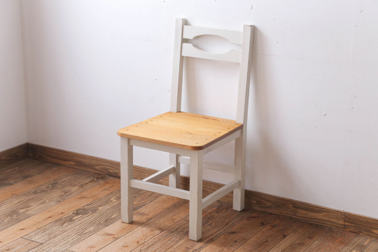 椅子　白　木製